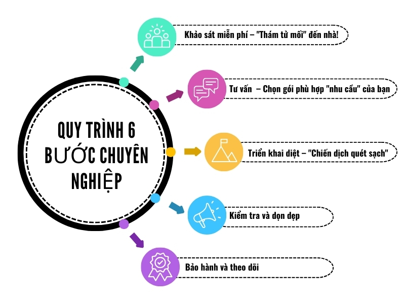 Quy trình dịch vụ diệt mối phường bàn cờ của Ngọc Thư